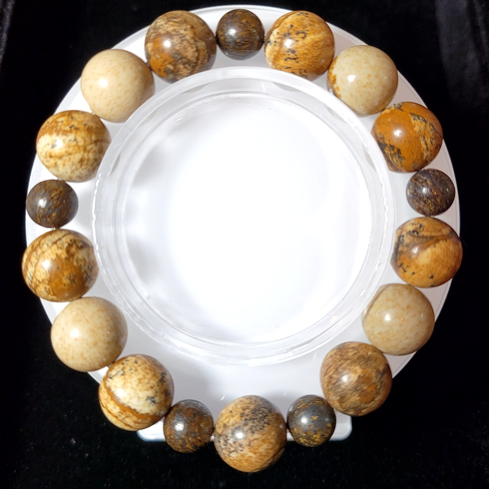 Boho Natural Stone Beaded Stretch Bracelet